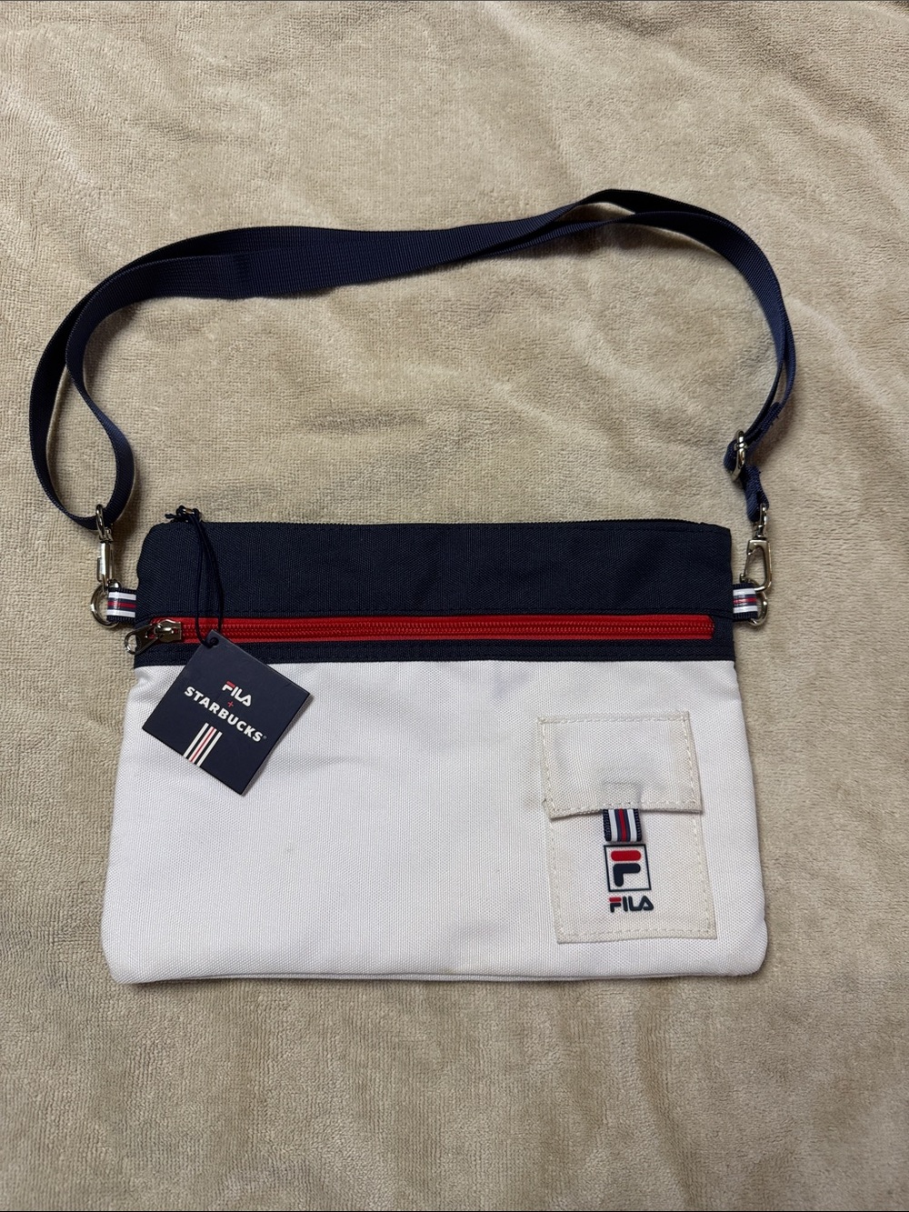 Fila White, Navy & Red Women’s Crossbody Bag